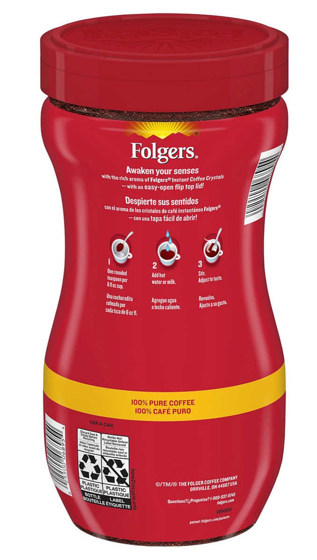 Café Instantáneo Tostado Clásico Folgers 453 g