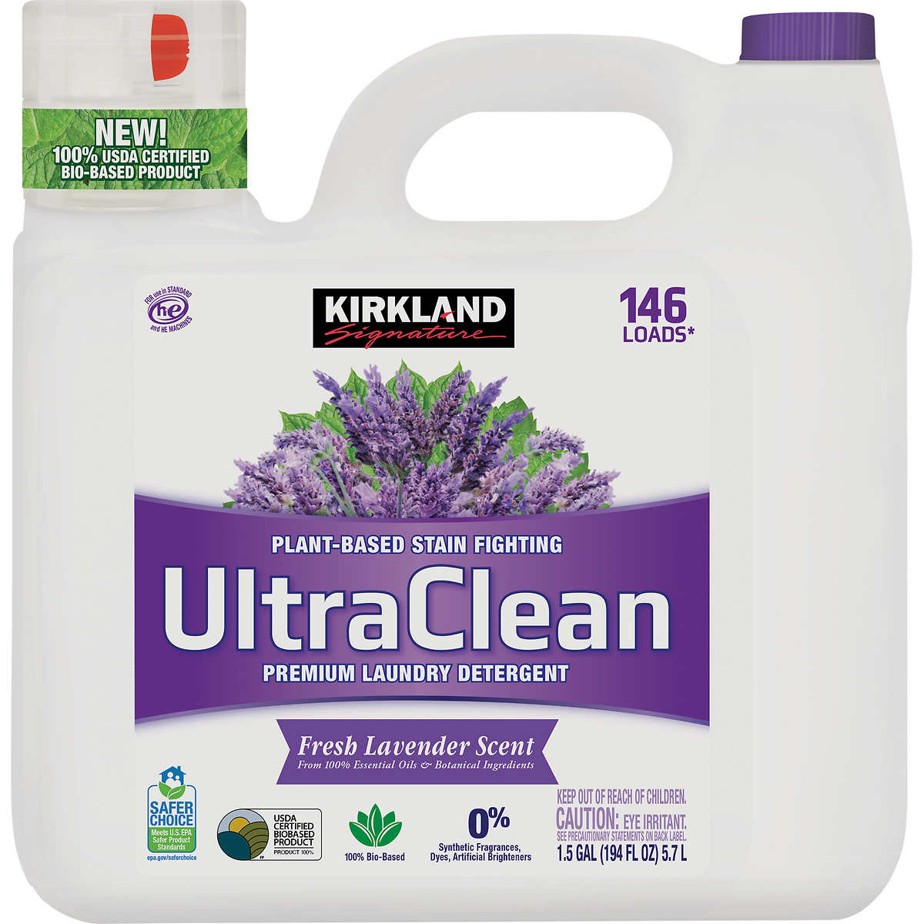 Detergente Líquido Ultra Clean Lavanda Kirkland 5.7 L