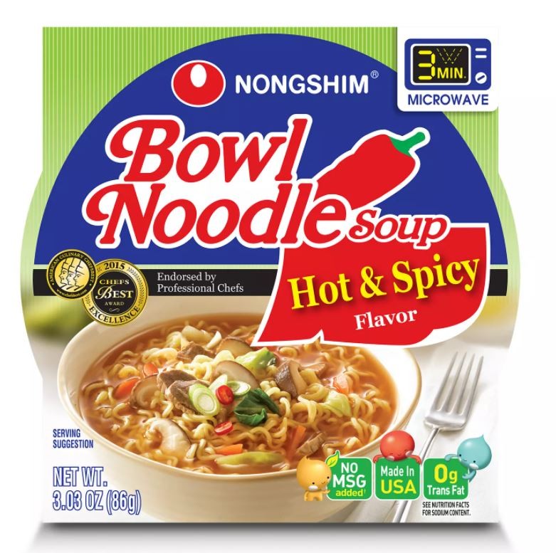 Sopa de Fideos muy Picante Nongshim 86 g