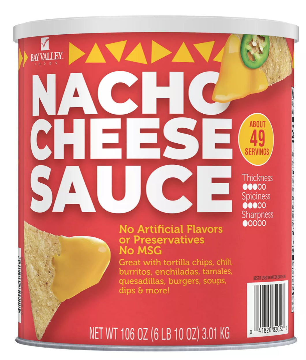 Salsa Queso Nacho Cheese Bay Valley 3 kg