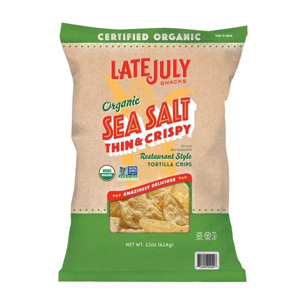 Tortilla Chips con Sal de Mar Late July 624 g