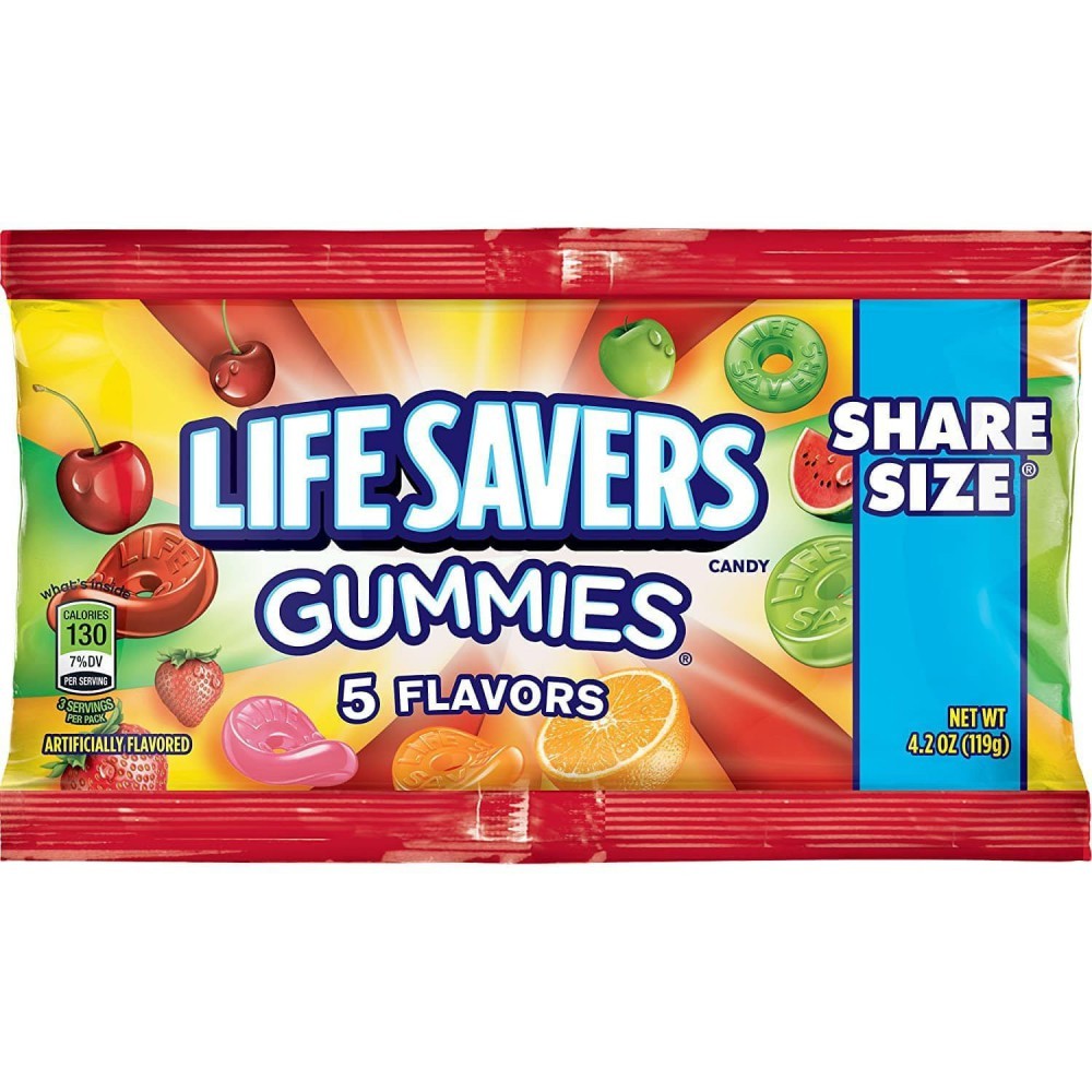 Gomitas Frutas Caja Lifesavers 15 un x 119 g