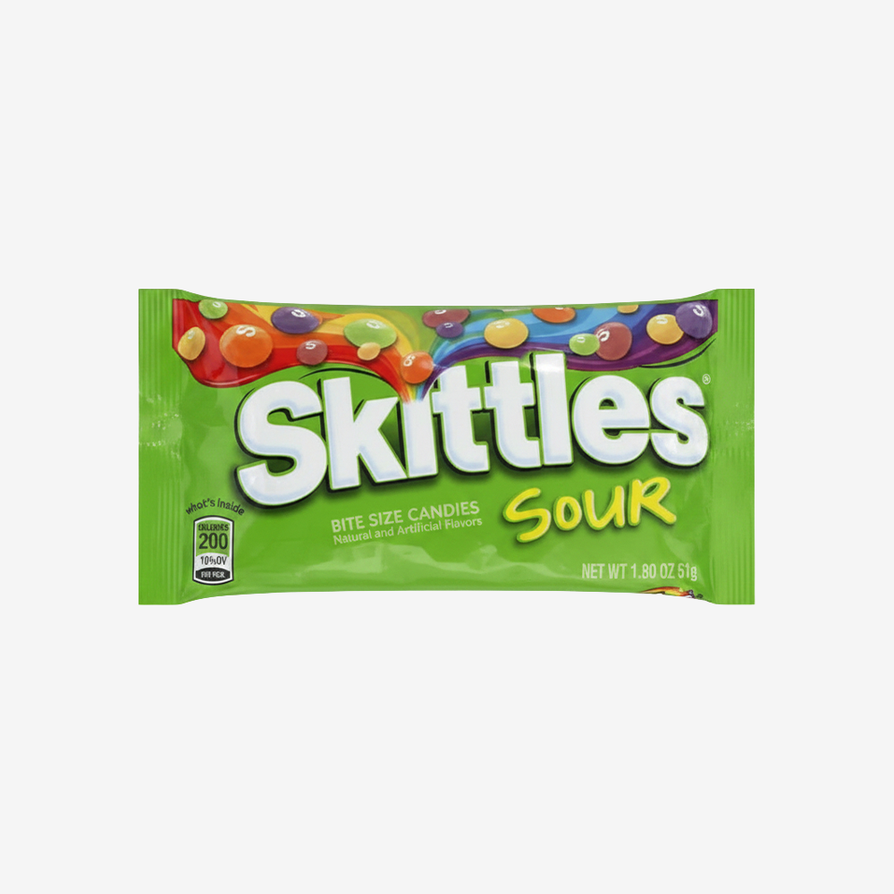 Masticables Sours Singles Skittles 51 g