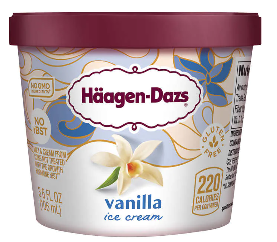 Helado Vainilla Häagen-Dazs 12 un x 106 ml