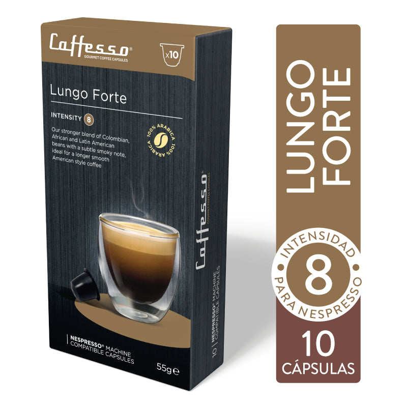 Cápsulas de Café Lungo Forte para Nespresso Caffesso 55 g