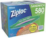 Bolsas Plásticas Sandwich 16 x 15 cm Ziploc 4 pack x 145 un