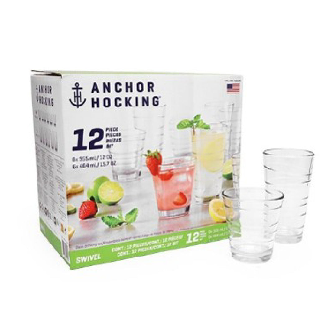 Set 12 Vasos Swivel Anchor Hocking 1 un