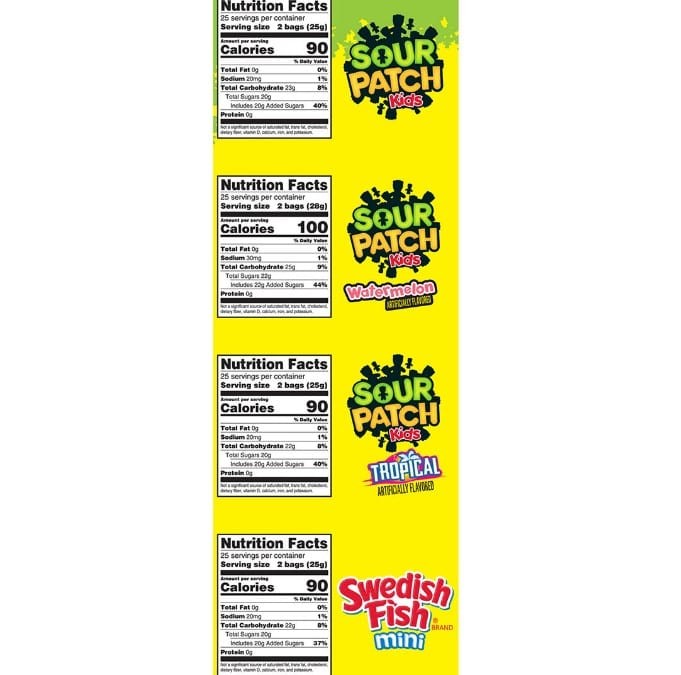 Gomitas Sour Patch Kids y Swedish Fish 200 un Sour Patch Kids 2.57 kg