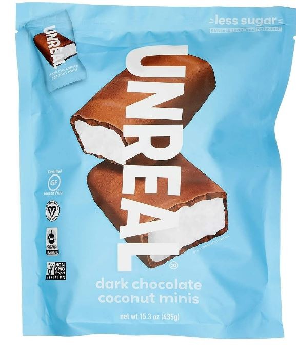 Barras de Coco y Chocolate Negro Unreal 435 g