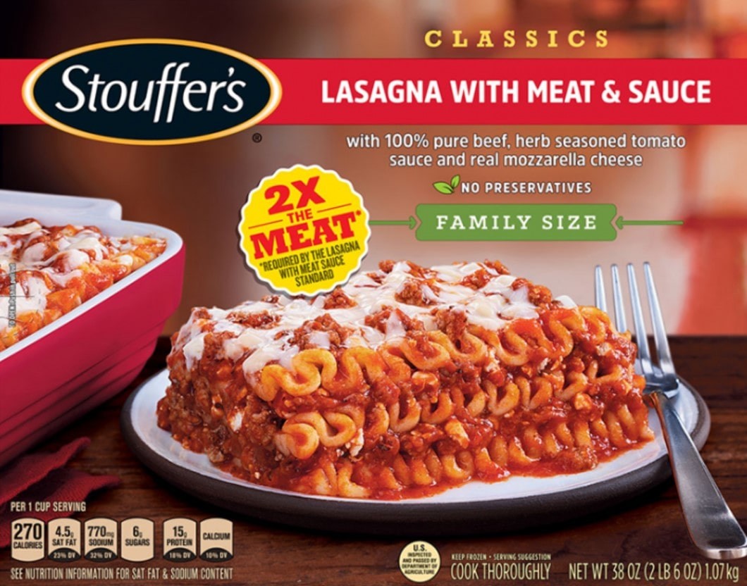 Lasaña con Carne Familiar Stouffer's Nestle 1.07 kg