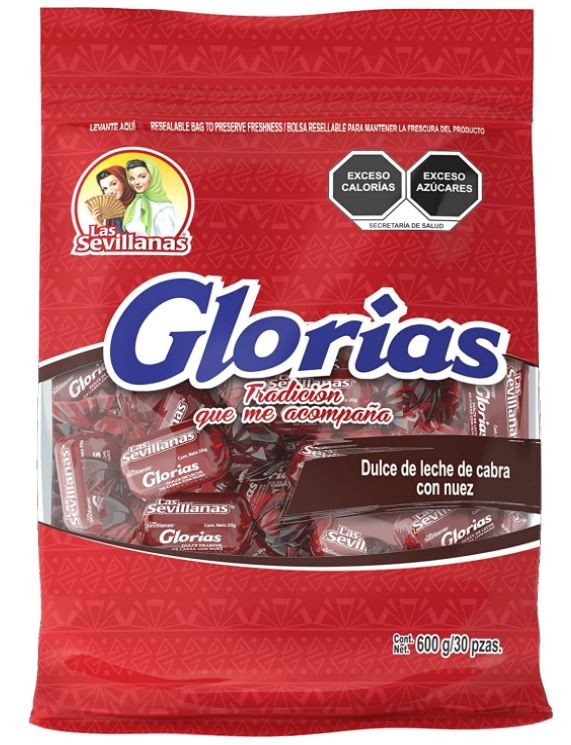 Calugas con Nuez Glorias Las Sevillanas 30 un x 20 g