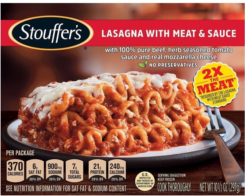 Lasaña con Carne Individual Stouffer's Nestle 297 g