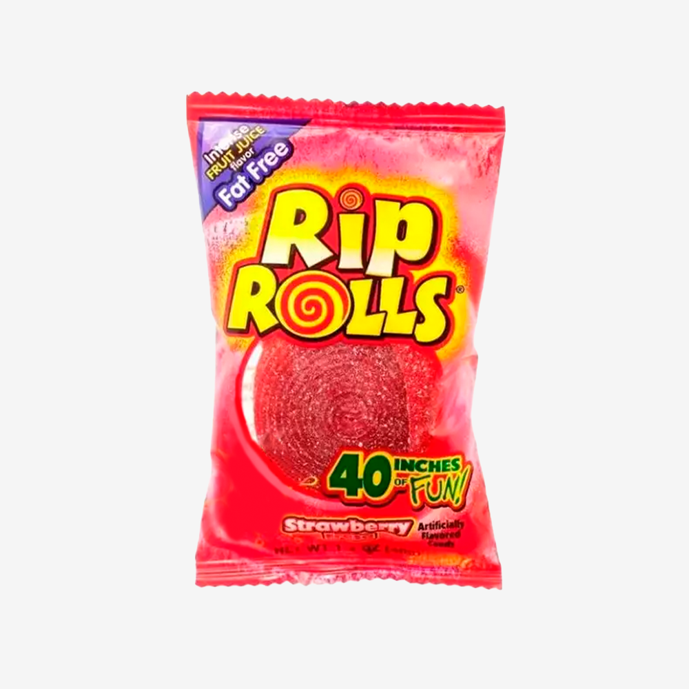 Gomitas Enrolladas Frutilla Rip Rolls 40 g
