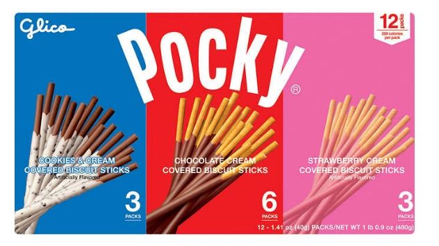 Palitos Bañados Variedad Pocky Glico 12 un x 40 g