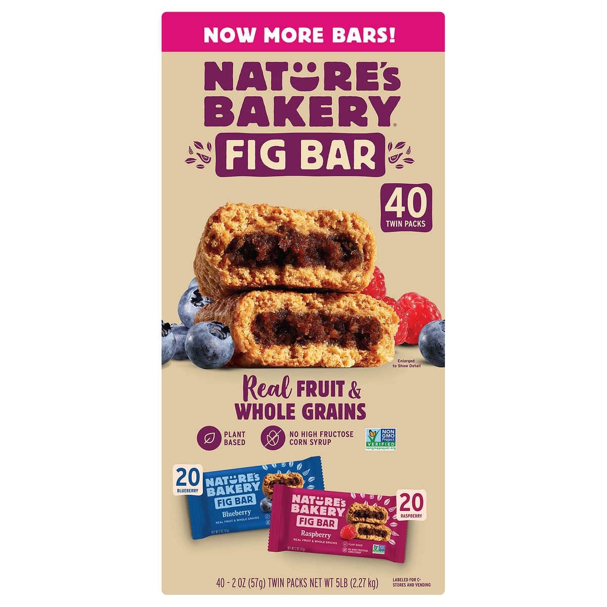 Barritas Integrales Fig Bar Variedades Nature's Bakery 40 un x 57 g