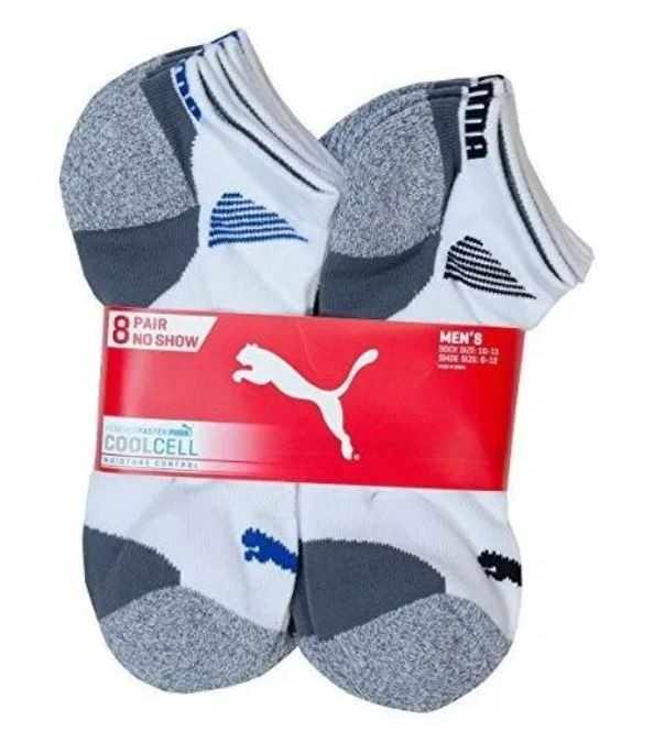 Calcetines Hombre Blanco Gris Puma 10 un