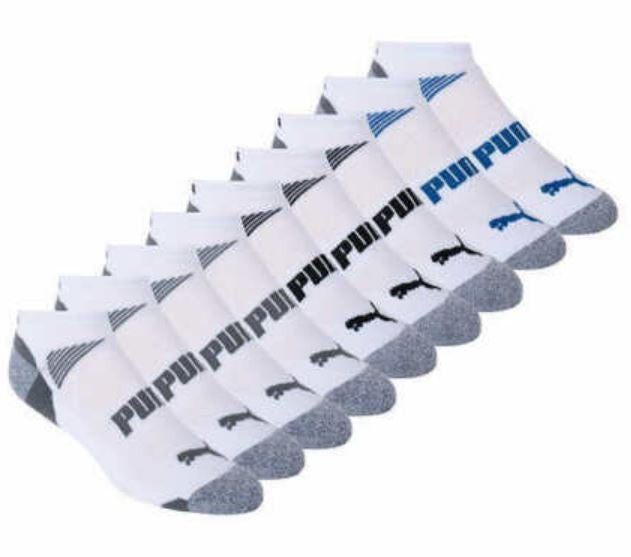 Calcetines Hombre Blanco Gris Puma 10 un