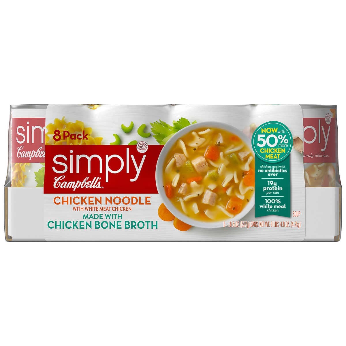 Sopa de Fideos con Pollo Simply Campbell's 8 un x 527 g