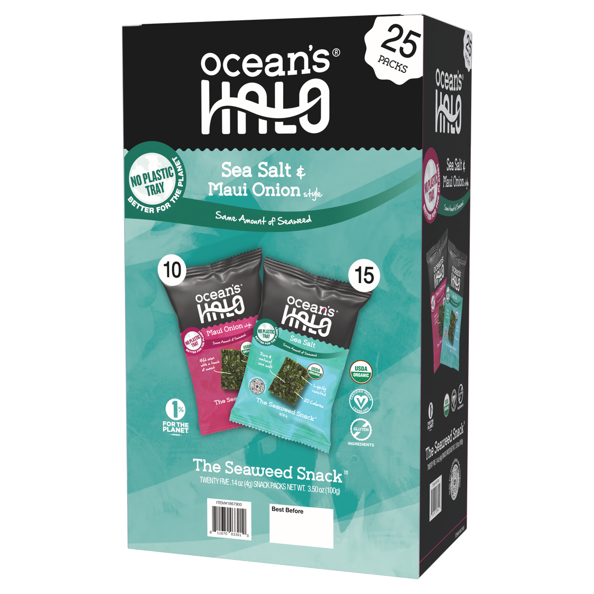 Snack Algas Variedades Ocean's Halo 25 x 4 g