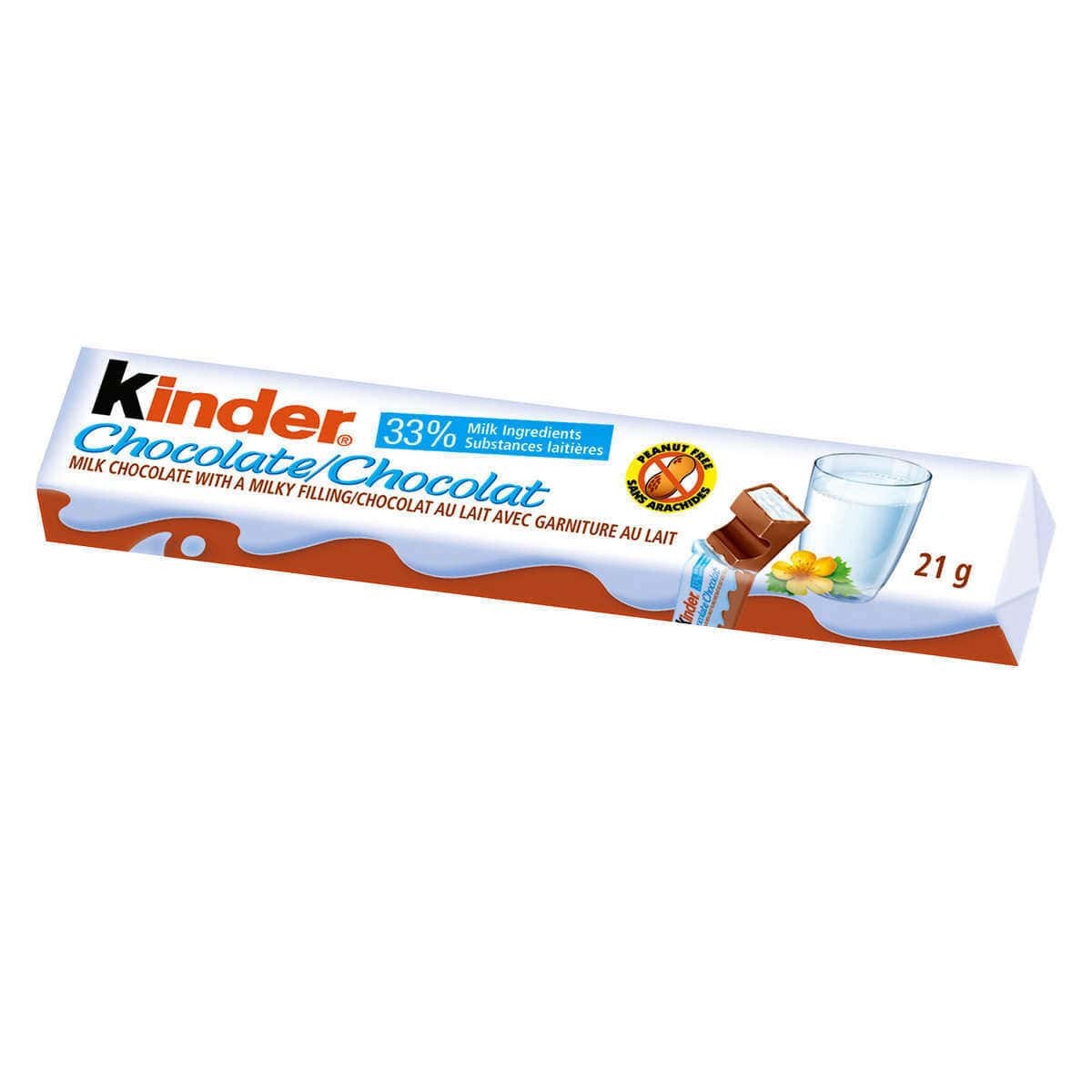 Barrita de Chocolate con Leche Kinder 21 g