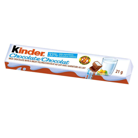 Barritas de Chocolate con Leche Kinder 36 un x 21 g