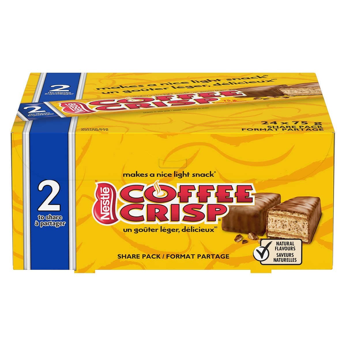 Barras de Chocolate Coffee Crisp King Size Nestle 24 un x 75 g