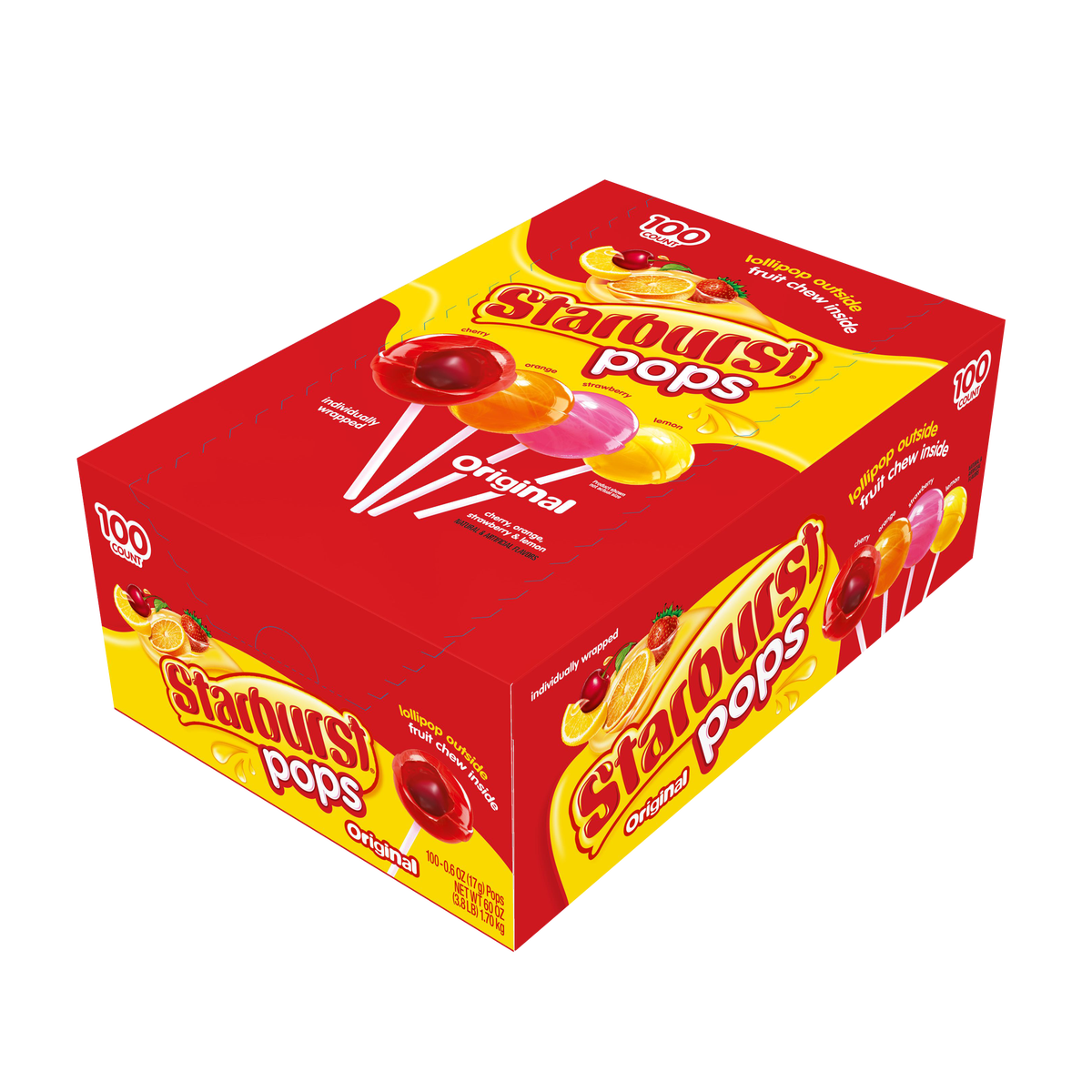 Chupetes Starburst Pop Original 100 un