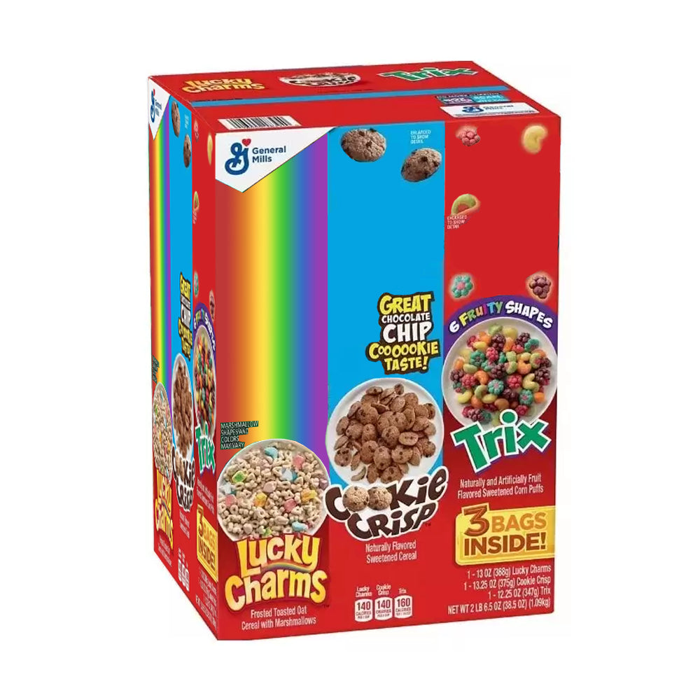 Cereal Trix Cookie Crisp y Lucky Charms General Mills 1.09 kg