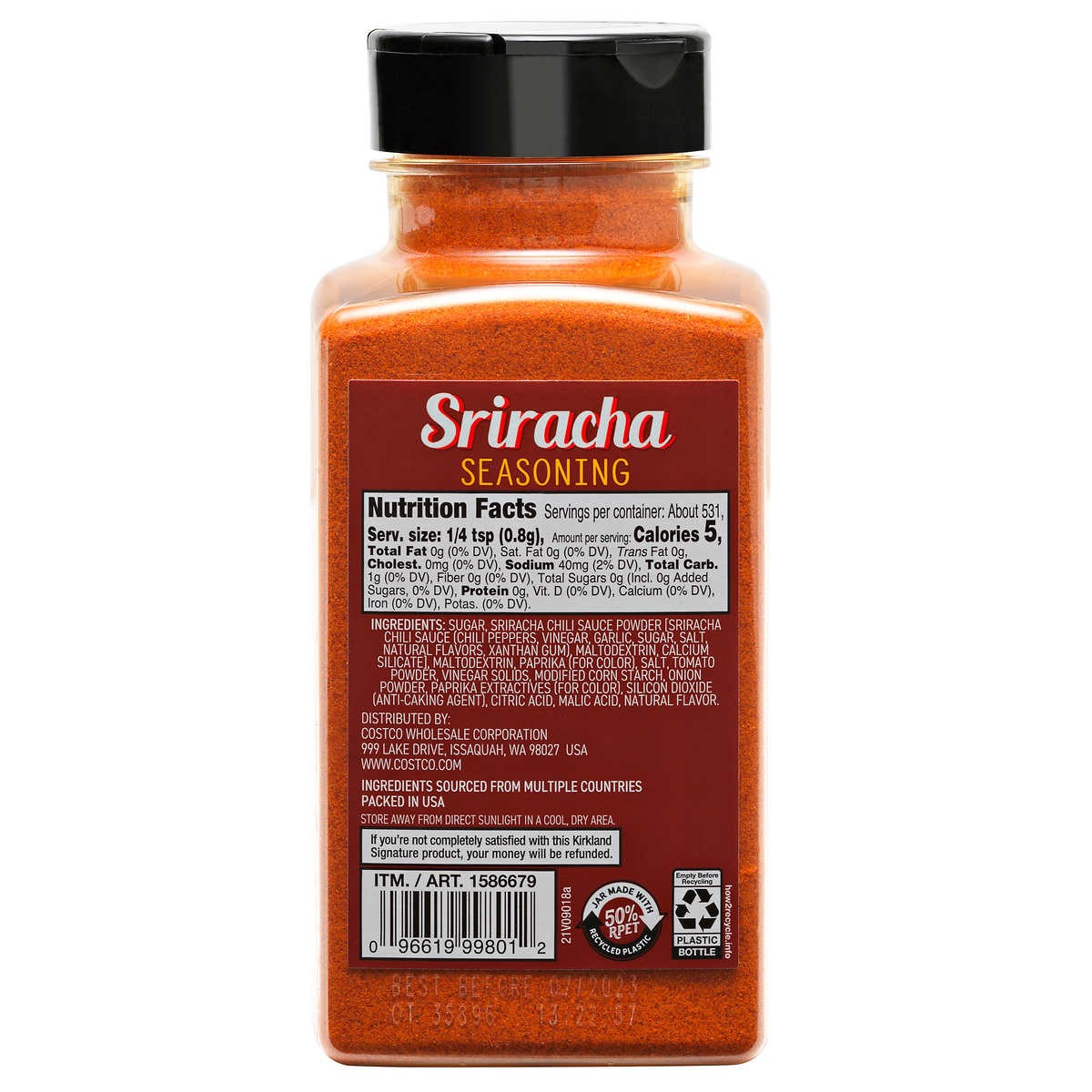 Sazonador Sriracha Kirkland 425 g