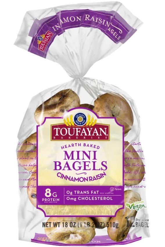 Bagels Canela Pasas Mini Toufayan 510 g