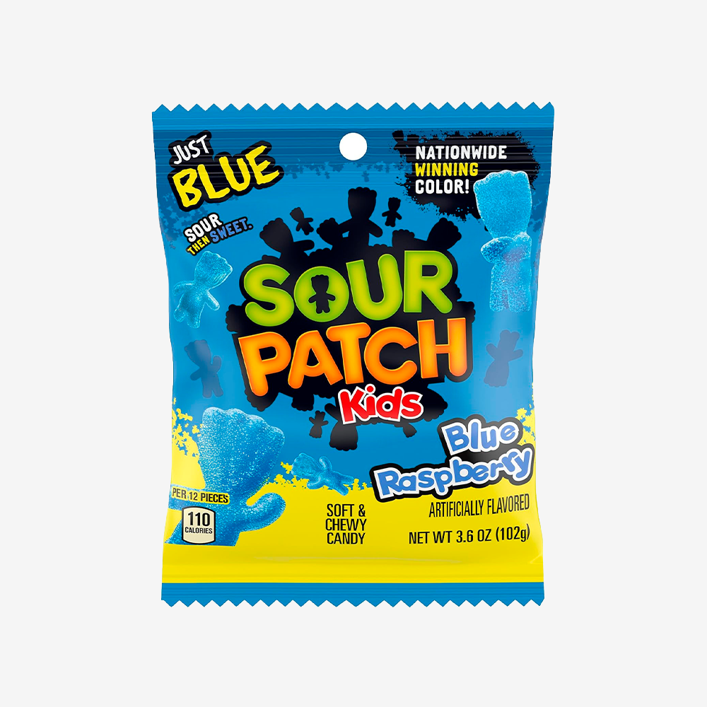Gomitas Frambuesa Azul Sour Patch Kids 102 g