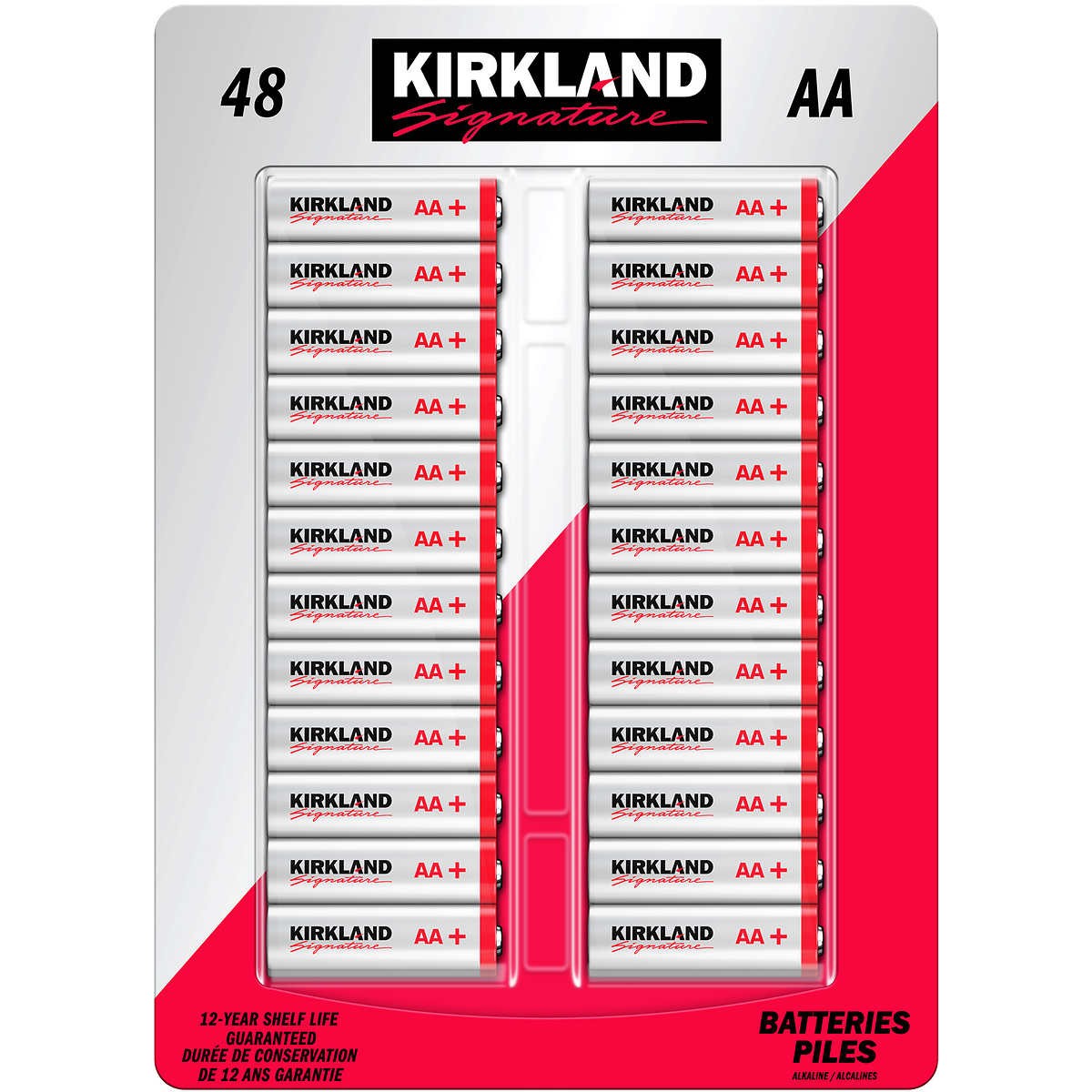 Pilas Alcalinas AA48 Kirkland 48 un