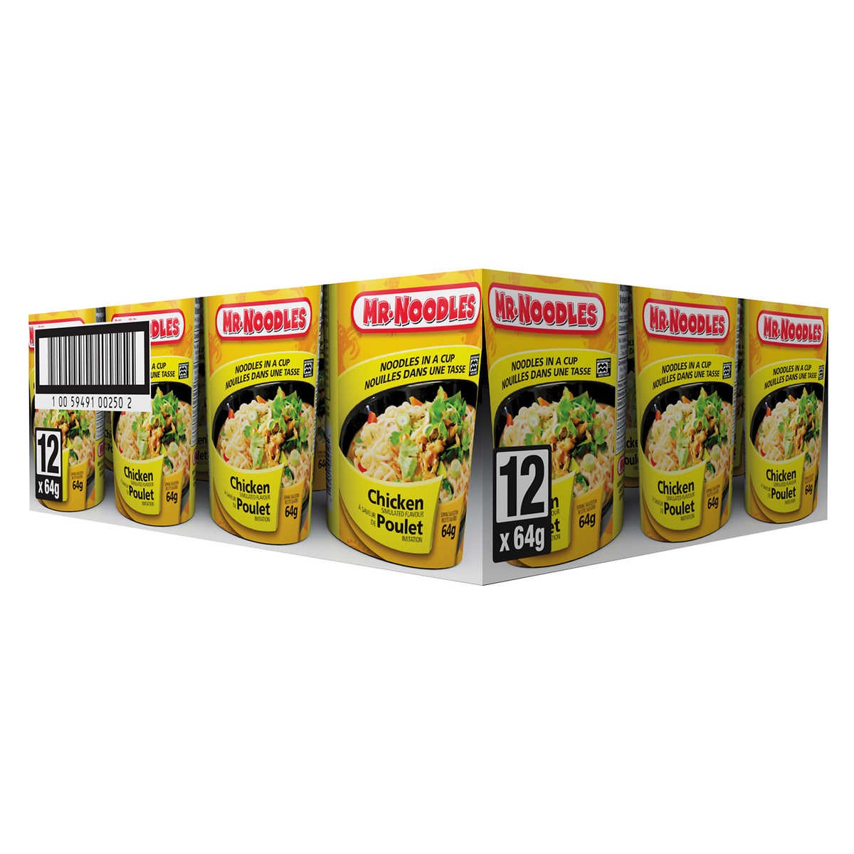 Sopa Fideos Instantánea Sabor Pollo Pocillo Mr. Noodles 12 un x 64 g