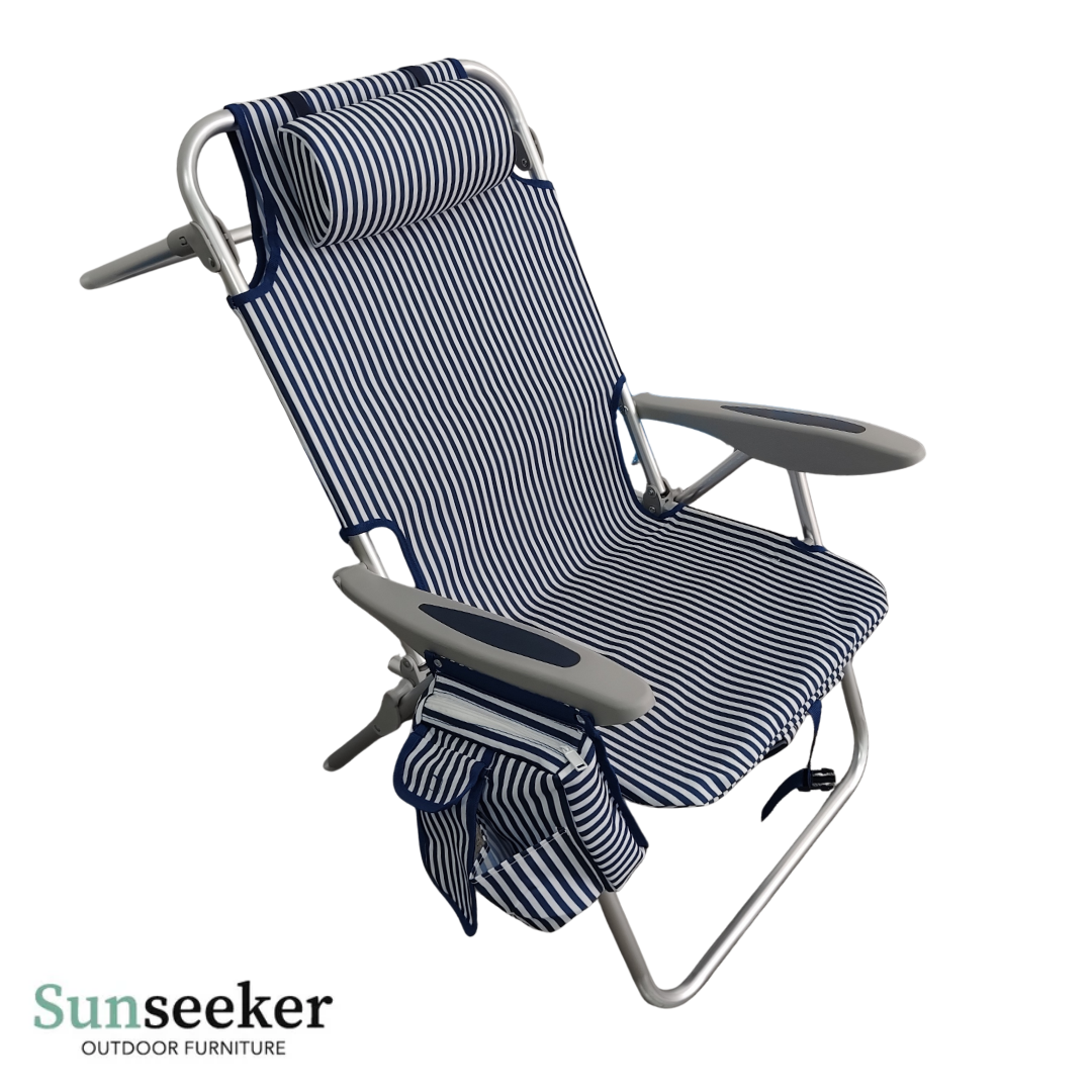 Silla de Playa Alta Navy Blue Sunseeker 1 un