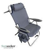 Silla de Playa Alta Navy Blue Sunseeker 1 un