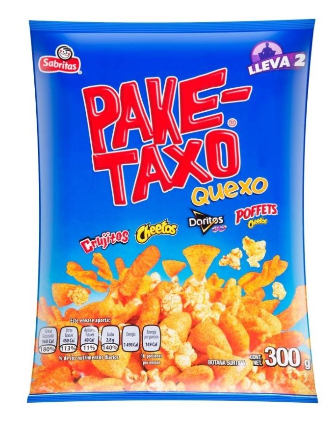 Surtido Paxe-Taxo Quexo Sabritas 300 g