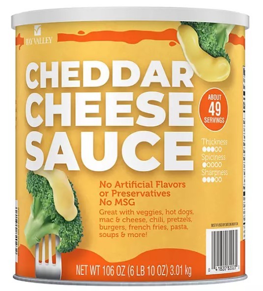 Salsa Queso Cheddar Cheese Bay Valley 3.01 kg