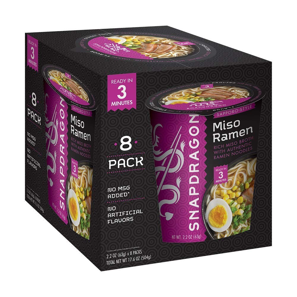 Sopa Miso Ramen Pocillos Snapdragon 8 un x 63 g