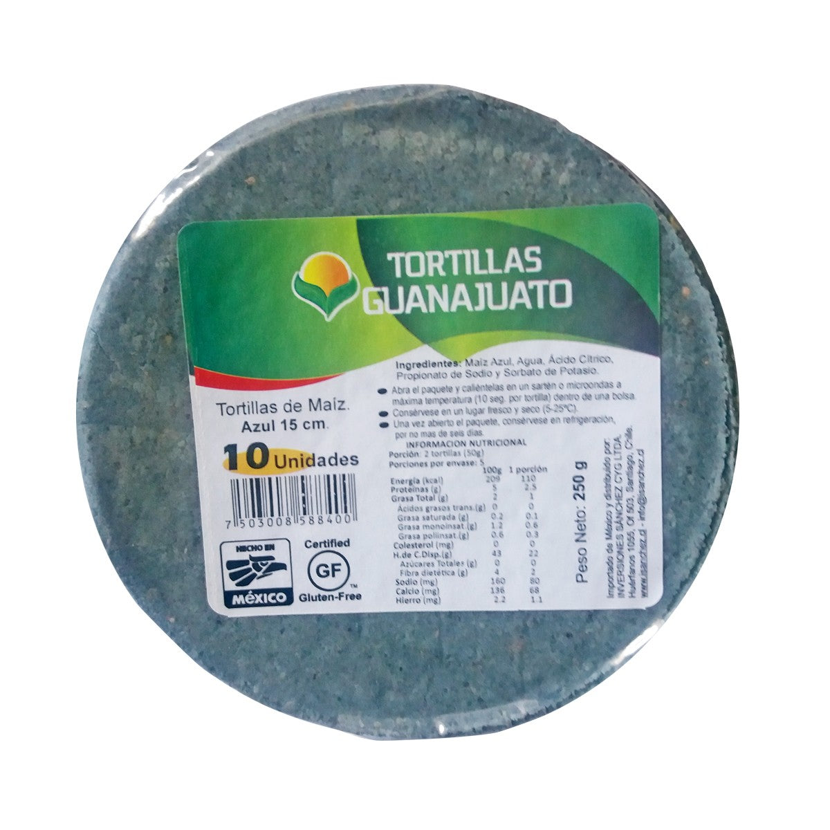 Tortillas Maíz Azul Guanajuato 250 g