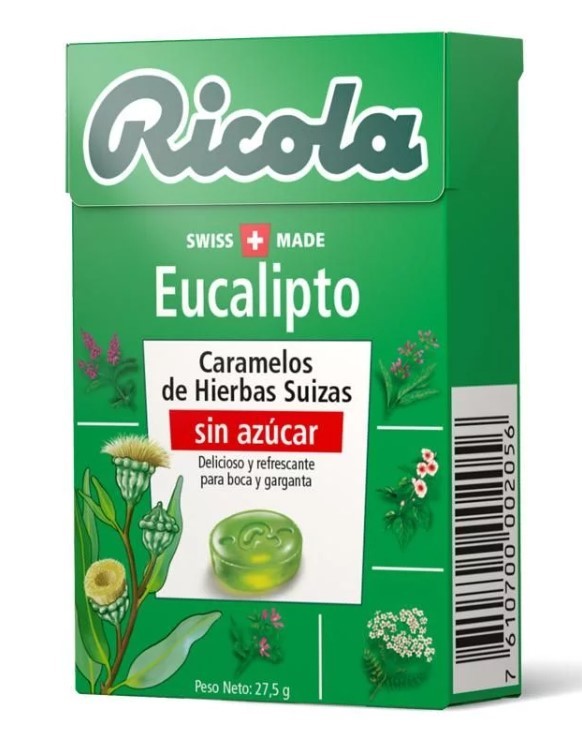 Caramelo sin Azúcar Eucaliptus Ricola 27.5 g