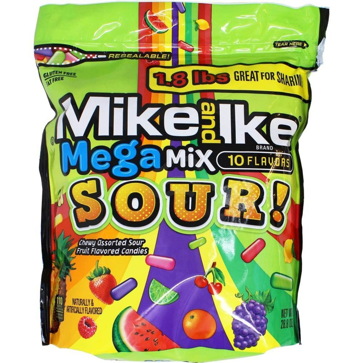 Masticables Mega Mix Ácido Mike and Ike 816 g