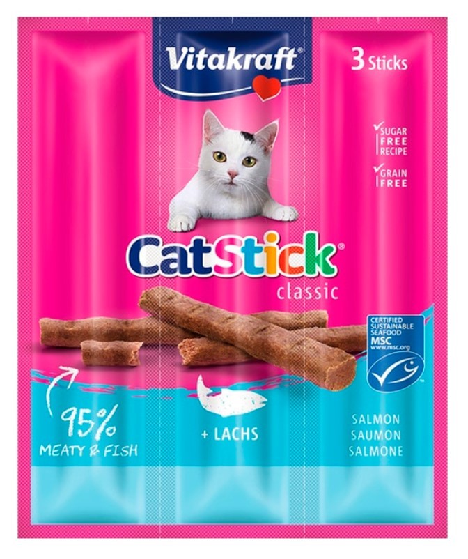 Snack Gato Palito de Salmón Vitakraft 18 g