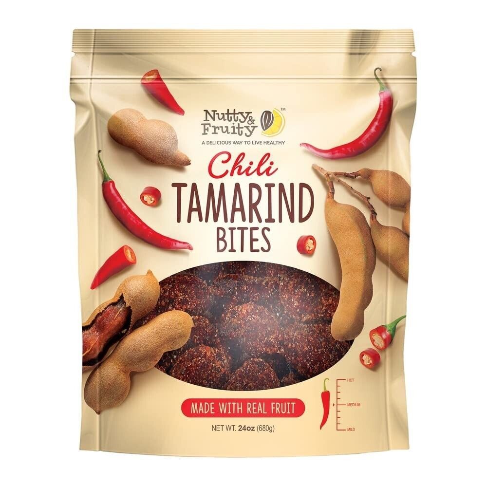 Tamarindo Picante Deshidratado Bites Nutty & Fruity 680 g