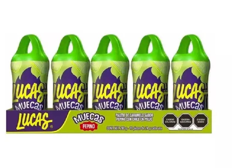 Chupete de Caramelo Pepino Lucas Muecas 10 un x 24 g