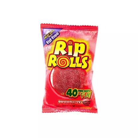 Gomitas Enrolladas Frutilla Rip Rolls 24 un x 40 g