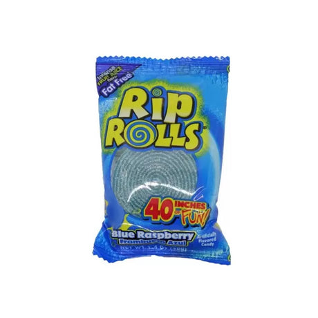 Gomitas Enrolladas Frambuesa Azul Rip Rolls 24 un x 40 g