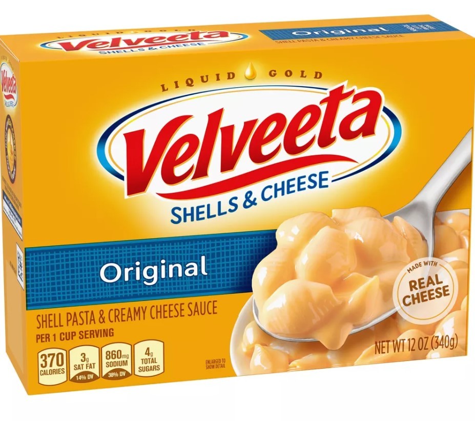 Pasta Conchitas con Queso Velveeta Kraft 340 g