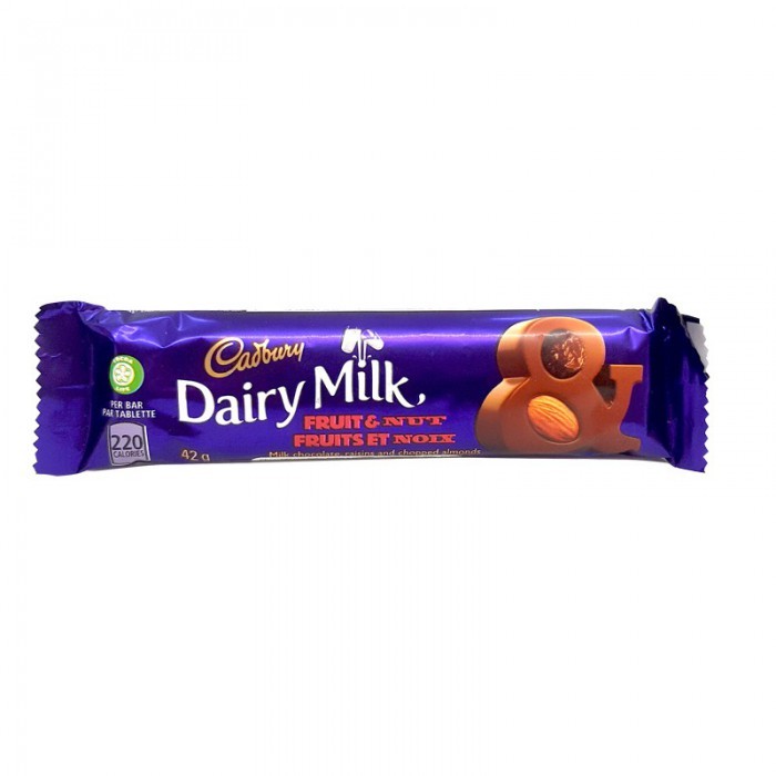 Barras Chocolate Frutas y Nueces Dairy Milk Cadbury 42 g