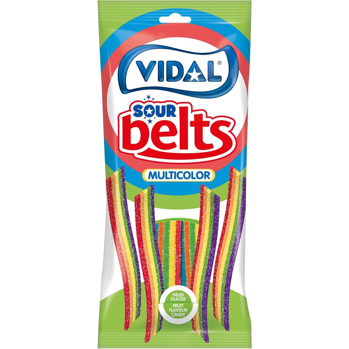 Gomitas Cintas Ácidas Multicolor Cítrico Vidal 14 x 90g