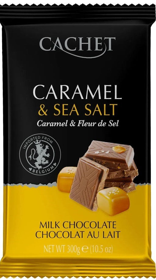 Barra Chocolate Leche 32 Cacao Caramelo y Sal de Mar Cachet 300 g